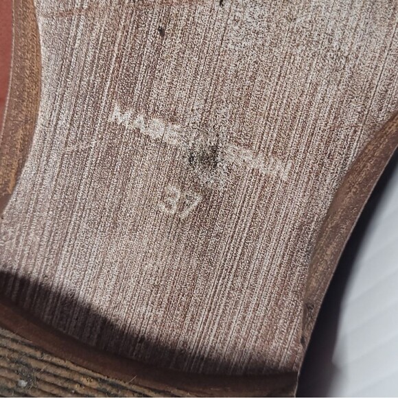 Free People‎ Royale Women's Flats Asymmetrical Tan Brown Leather  Size 37/7-7.5 - Picture 10 of 15